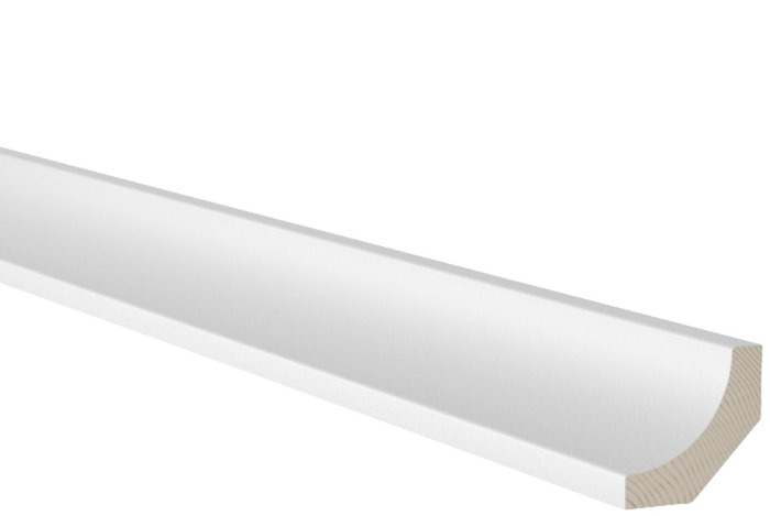 Hålkälslist Furu Vit 15 x 43 mm - 3,6 m 